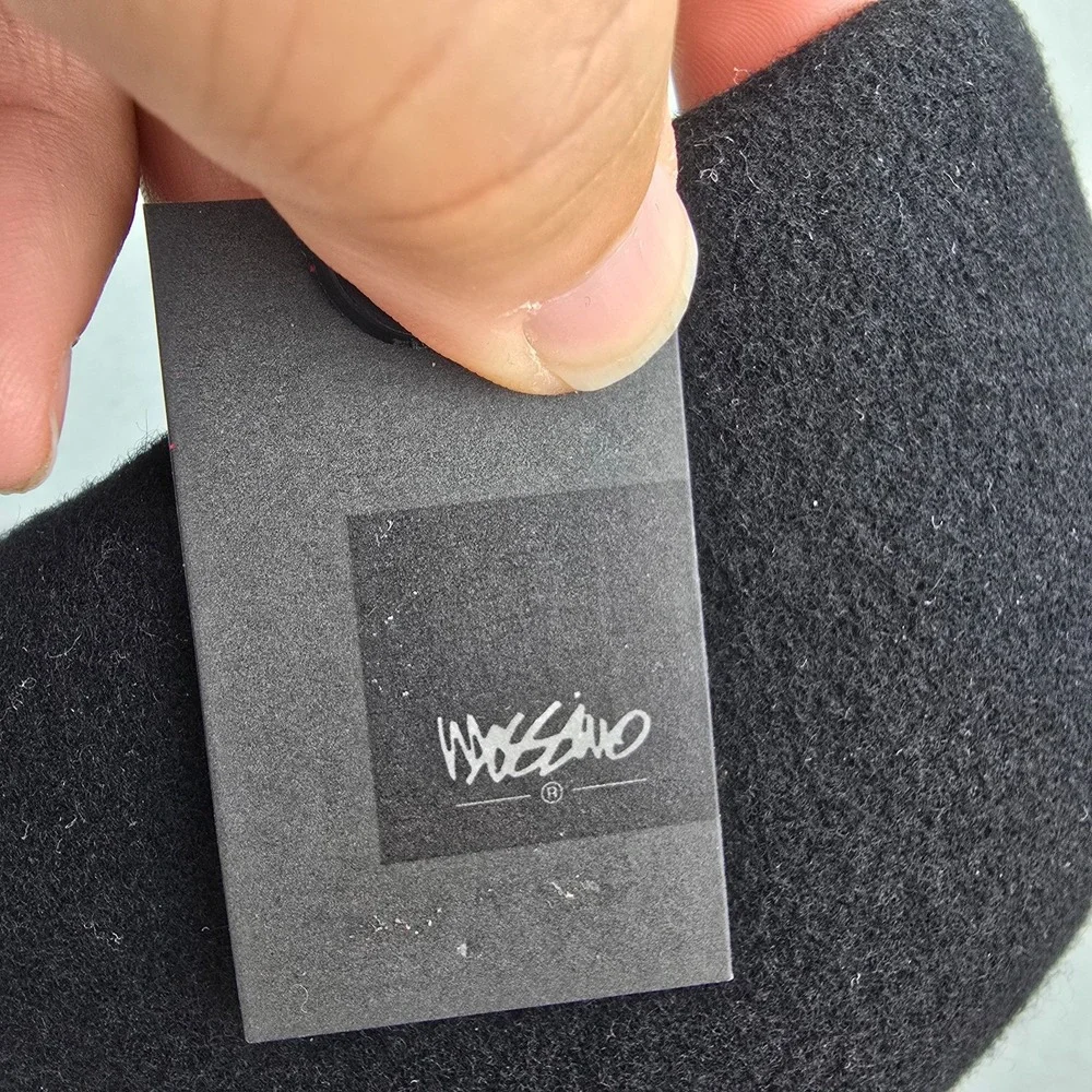 Mossimo Wool Felt Newsboy Cap Unisex OS Black Sweatband Baker Boy Cabbie Hat